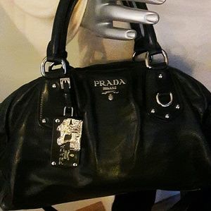 Prada Black Leather Satchel